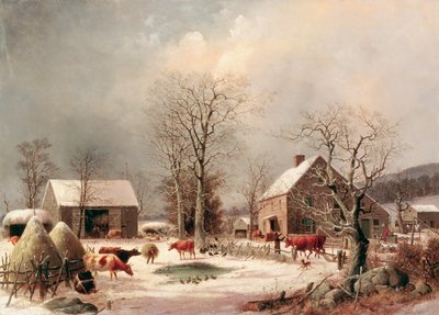 Farmyard in Winter by George Henry Durrie